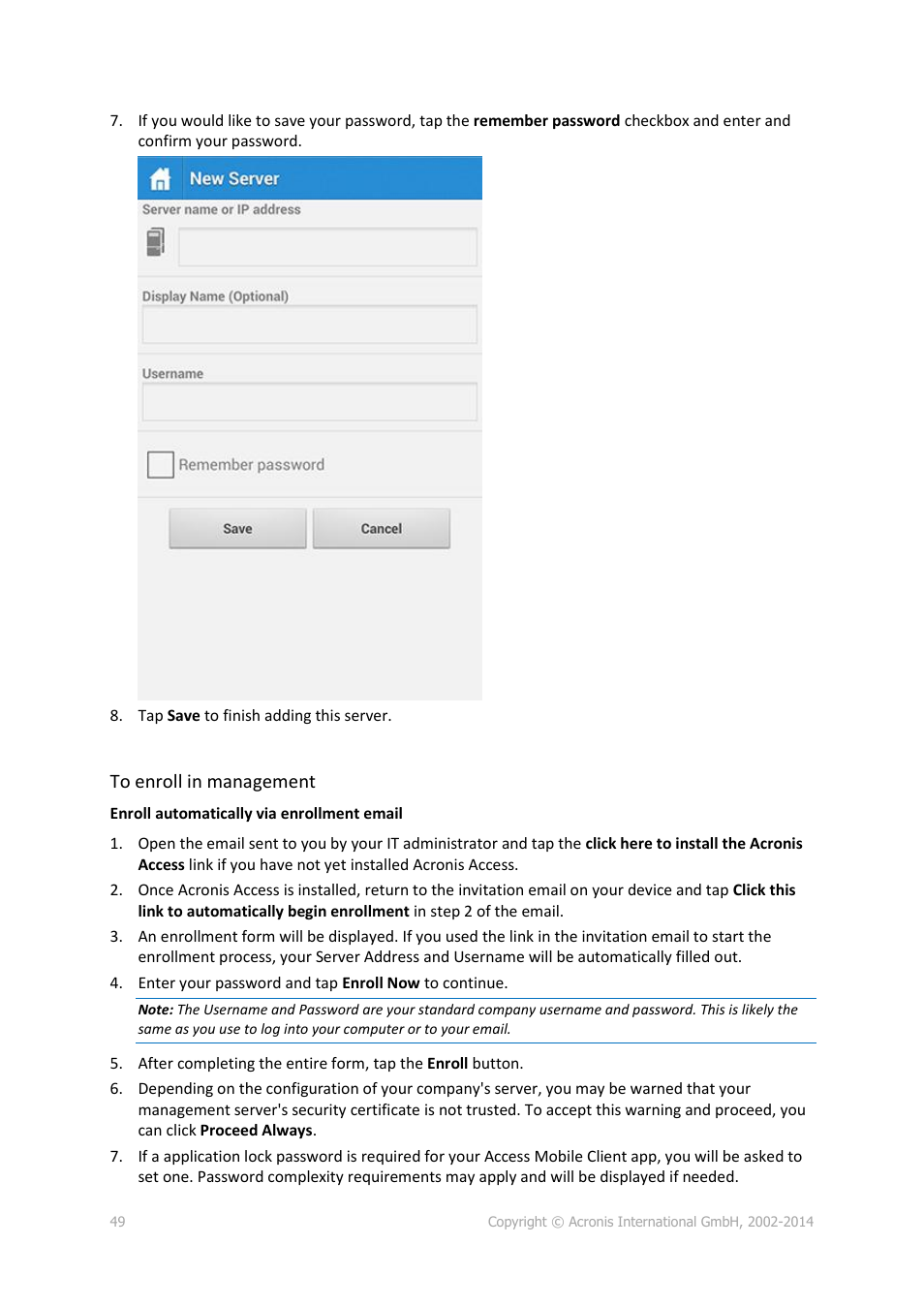 Acronis Access - User Guide User Manual | Page 49 / 91