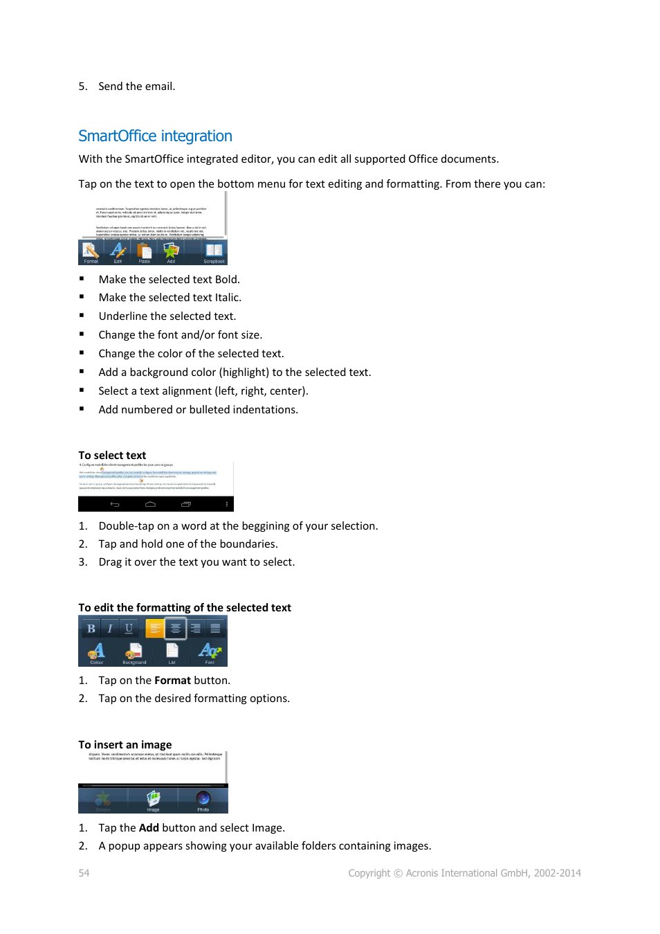 Smartoffice integration | Acronis Access - User Guide User Manual | Page 54 / 91