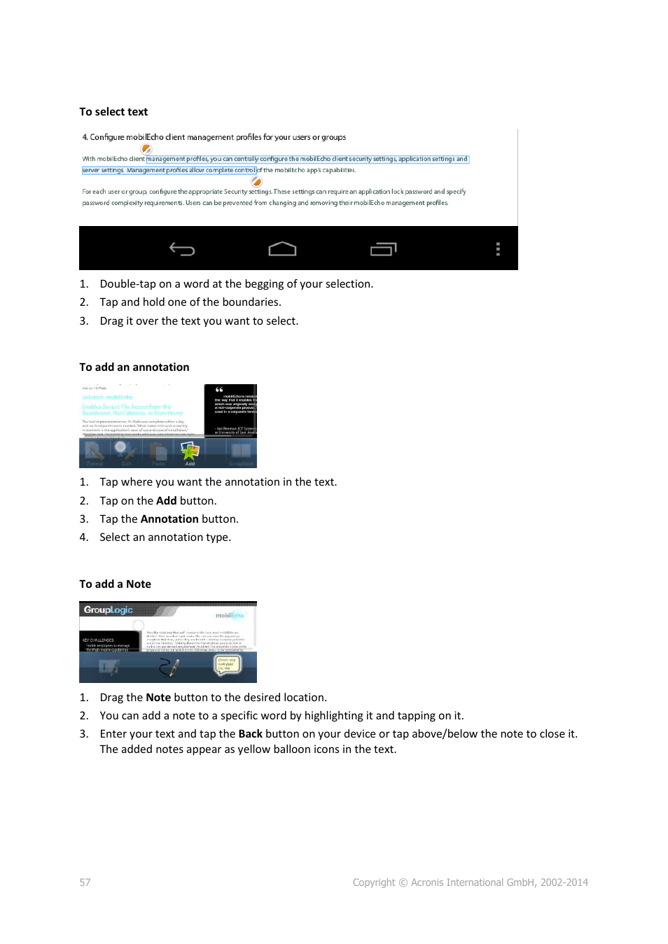 Acronis Access - User Guide User Manual | Page 57 / 91