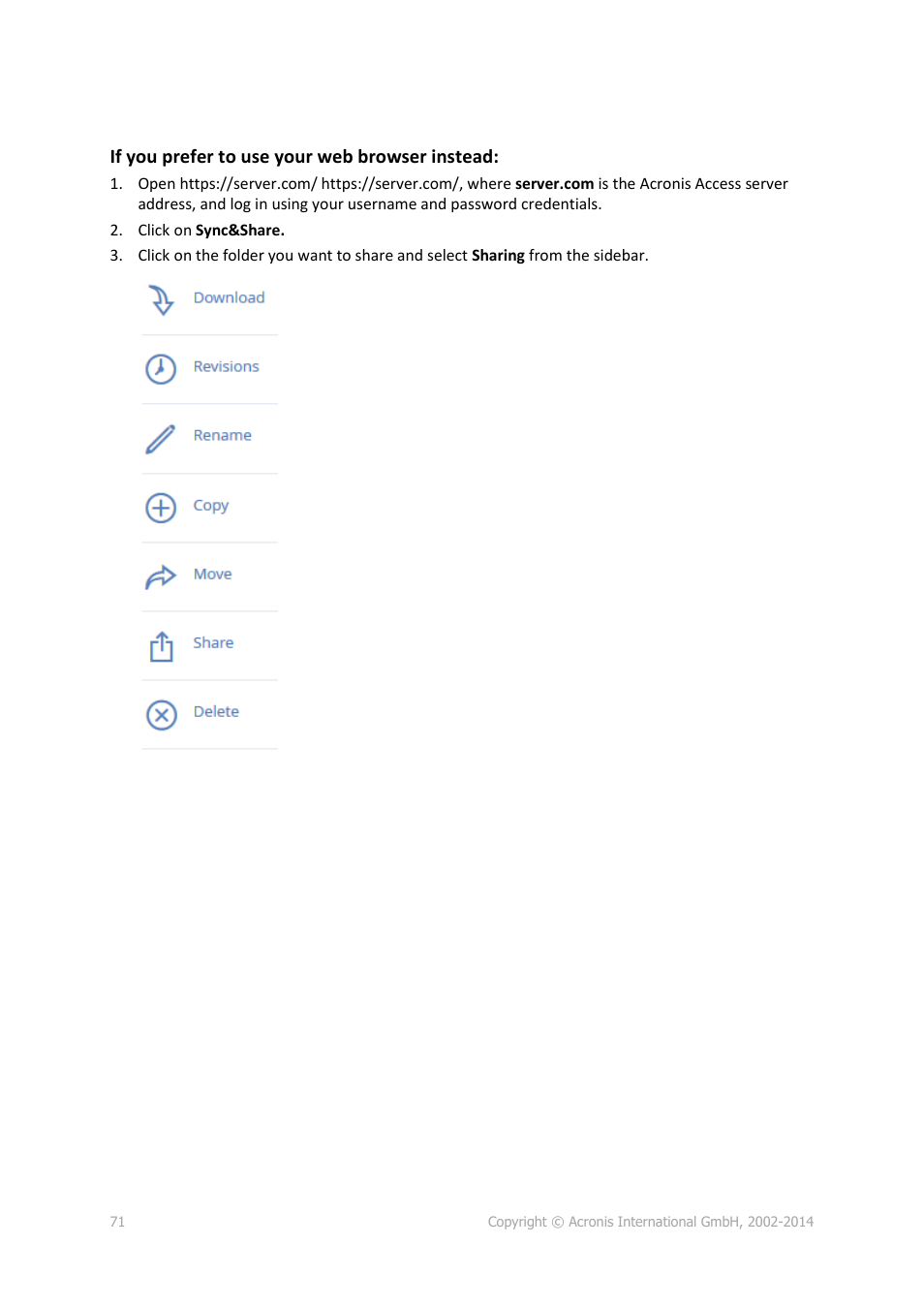 Acronis Access - User Guide User Manual | Page 71 / 91