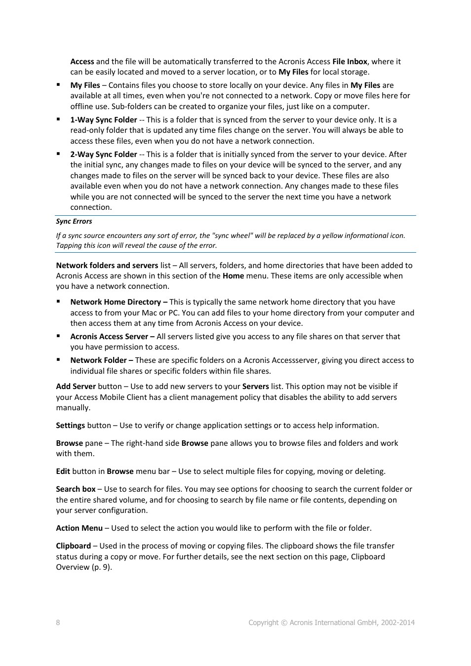 Acronis Access - User Guide User Manual | Page 8 / 91