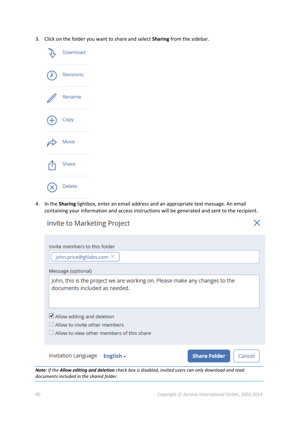 Acronis Access - User Guide User Manual | Page 80 / 91