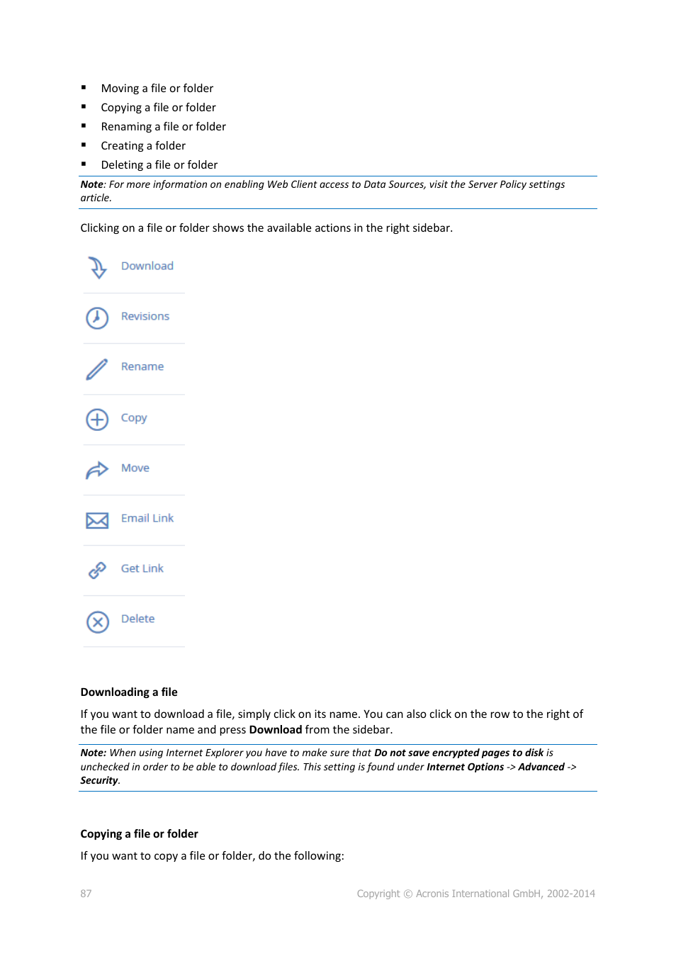 Acronis Access - User Guide User Manual | Page 87 / 91