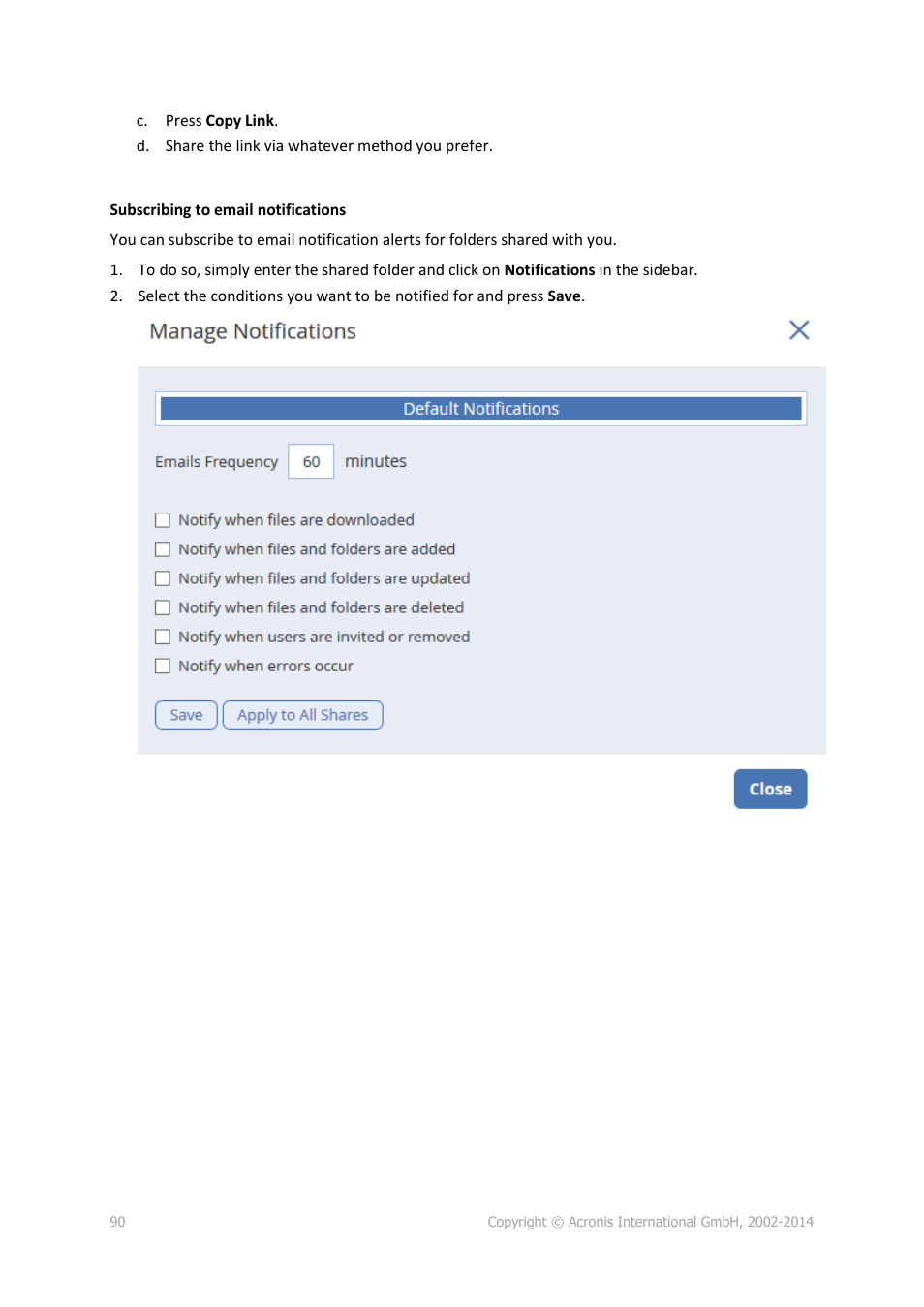 Acronis Access - User Guide User Manual | Page 90 / 91