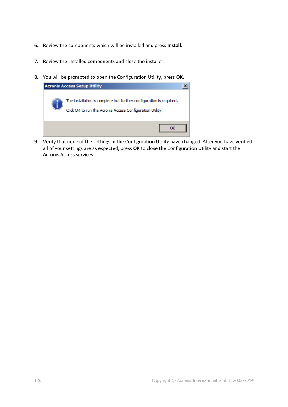 Acronis Access - Installation Guide User Manual | Page 126 / 177