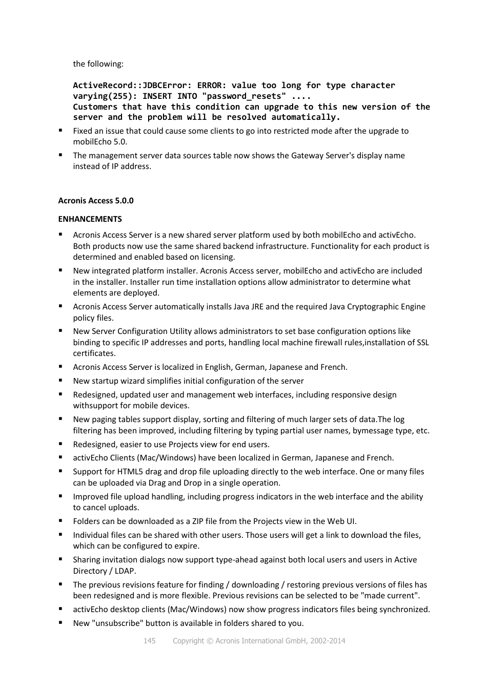 Acronis Access - Installation Guide User Manual | Page 145 / 177