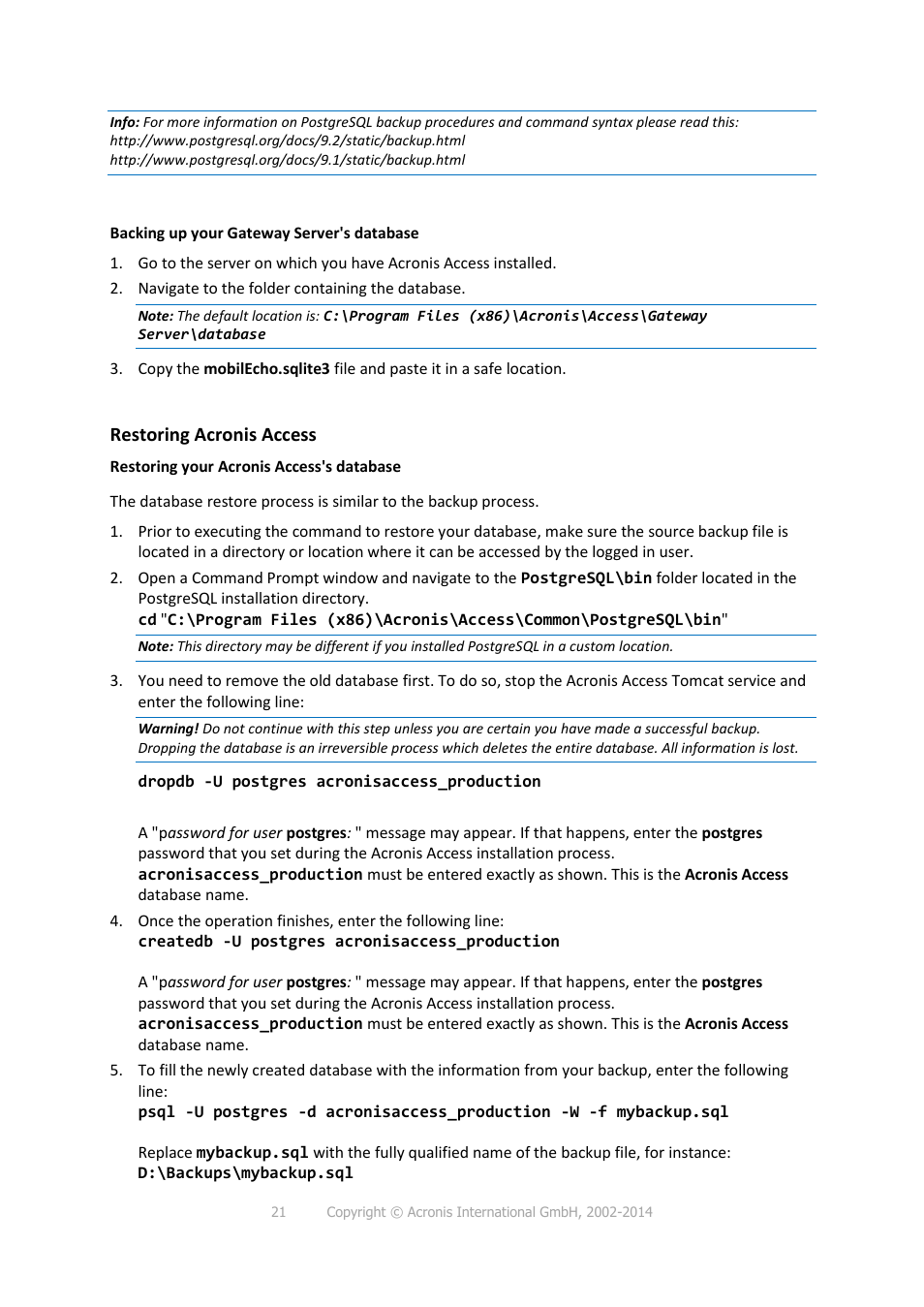 Acronis Access - Installation Guide User Manual | Page 21 / 177