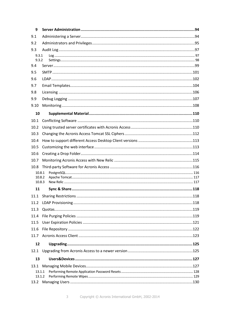 Acronis Access - Installation Guide User Manual | Page 3 / 177