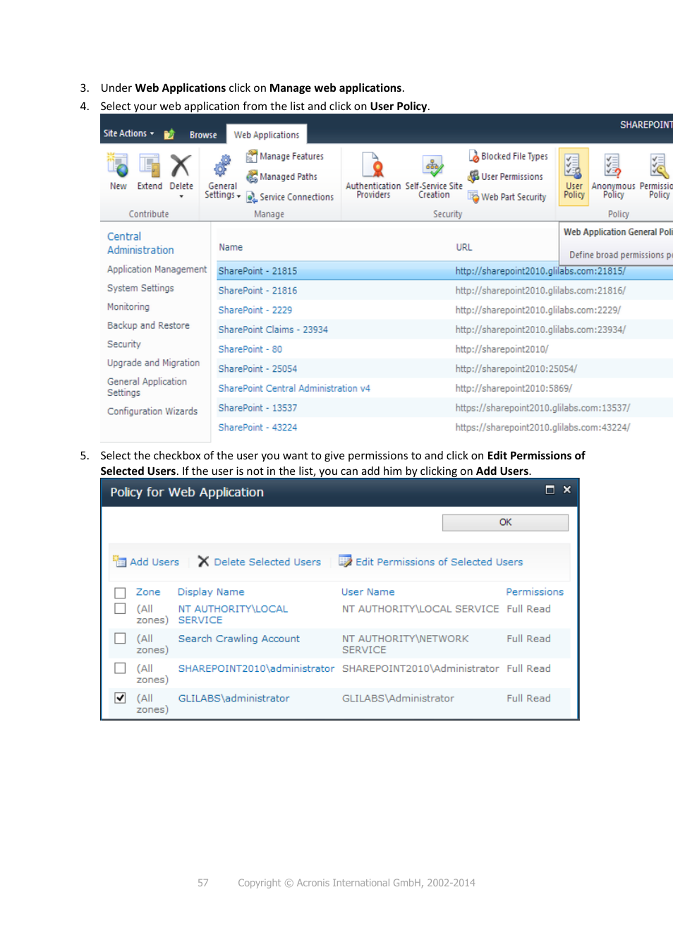 Acronis Access - Installation Guide User Manual | Page 57 / 177