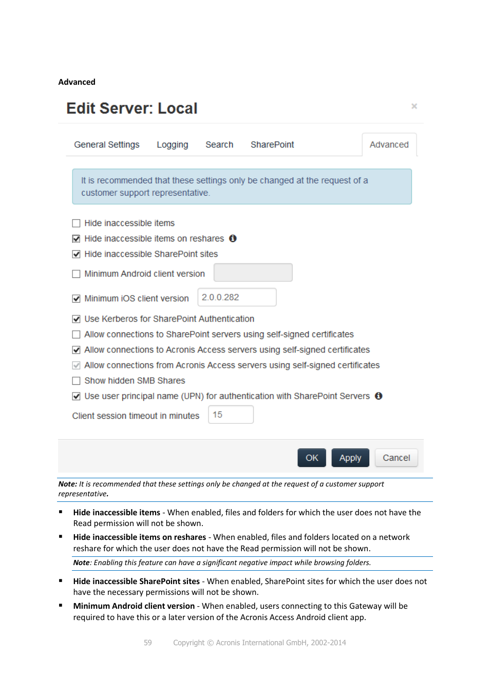 Acronis Access - Installation Guide User Manual | Page 59 / 177