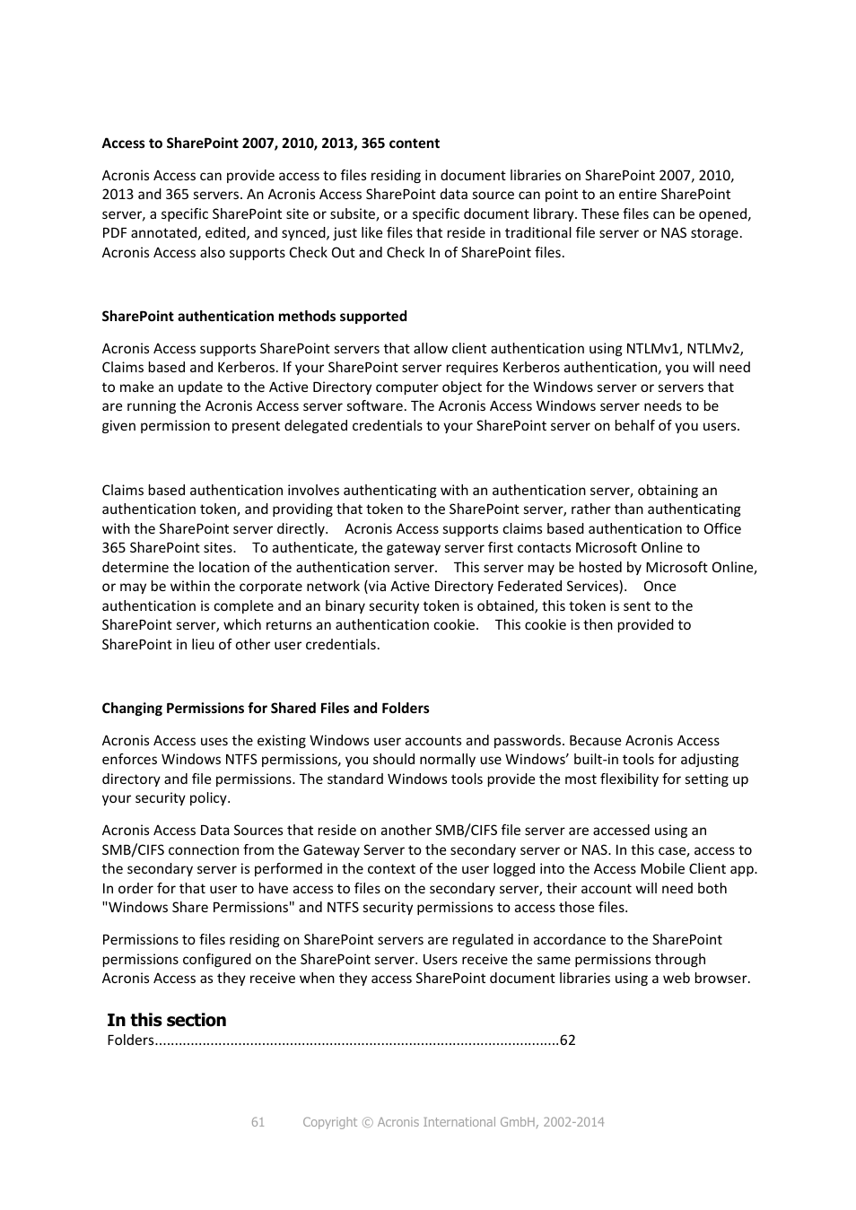 Acronis Access - Installation Guide User Manual | Page 61 / 177