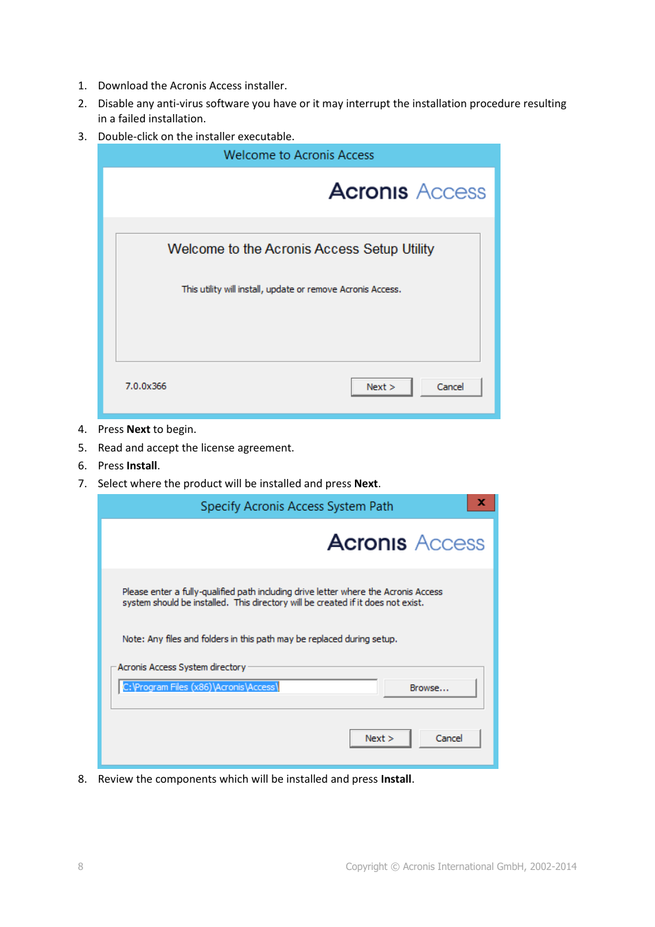 Acronis Access - Installation Guide User Manual | Page 8 / 177