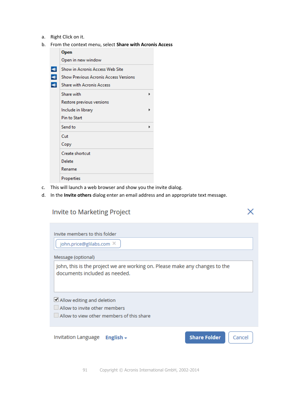 Acronis Access - Installation Guide User Manual | Page 91 / 177