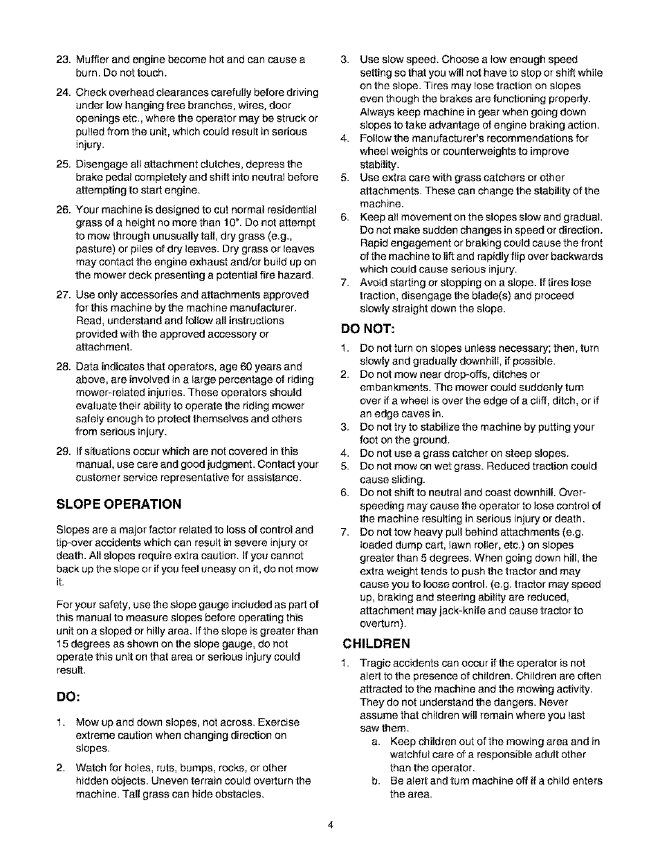 Bolens TRANSMATIC LAWN TRACTOR 660 User Manual | Page 4 / 32