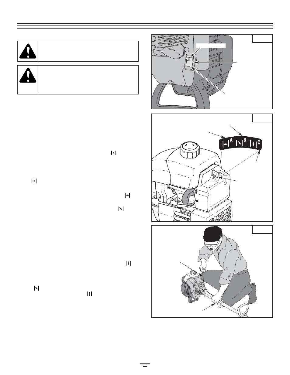 Starting/stopping instructions | Bolens BL150 User Manual | Page 9 / 64