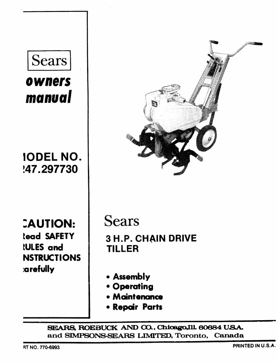 Bolens 247.29773 User Manual | 28 pages