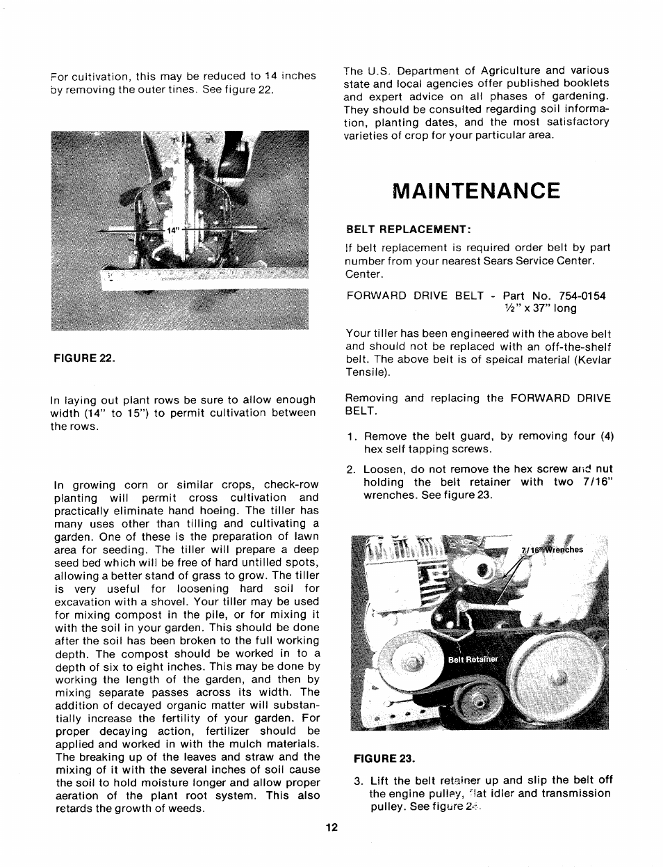Maintenance | Bolens 247.29773 User Manual | Page 12 / 28