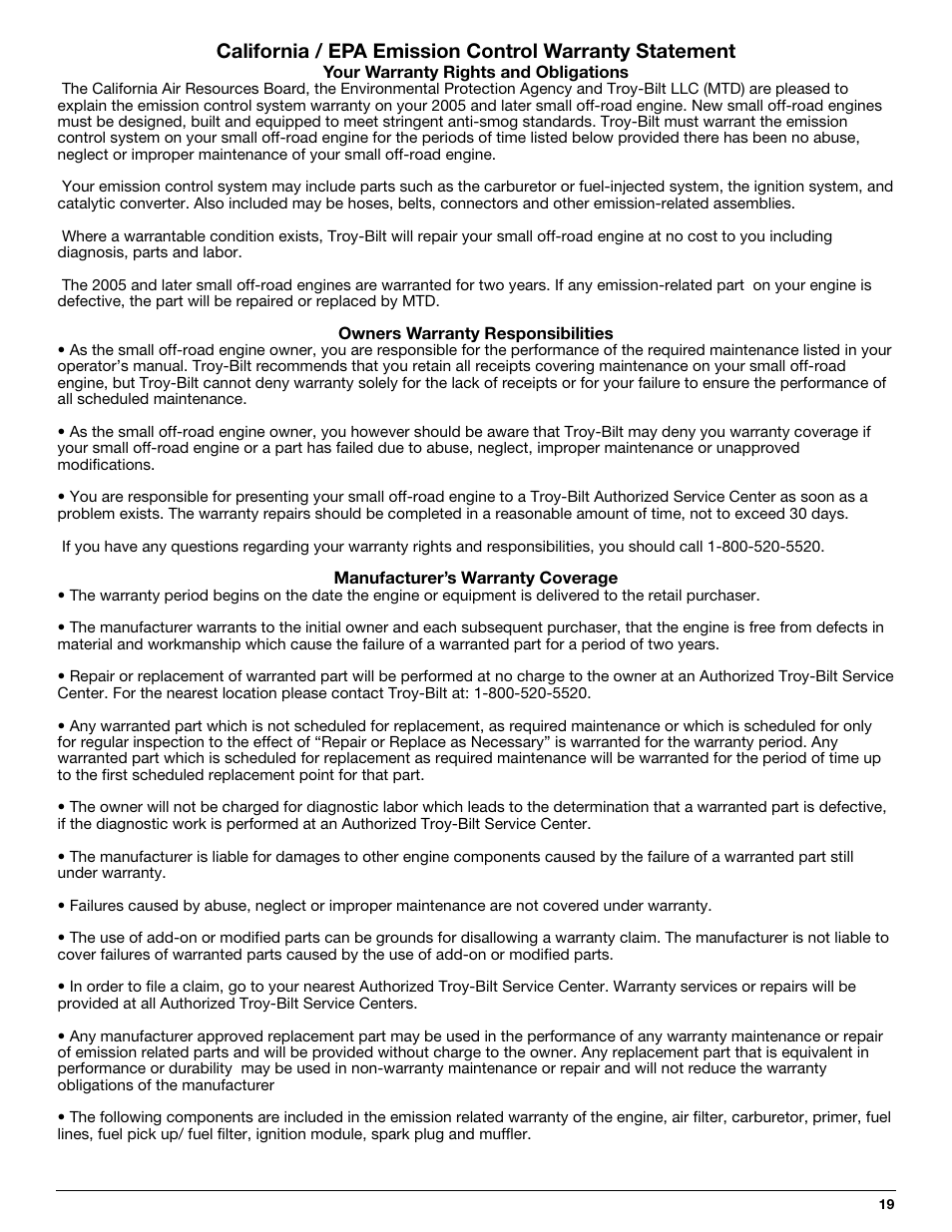 Bolens BL410 User Manual | Page 19 / 64