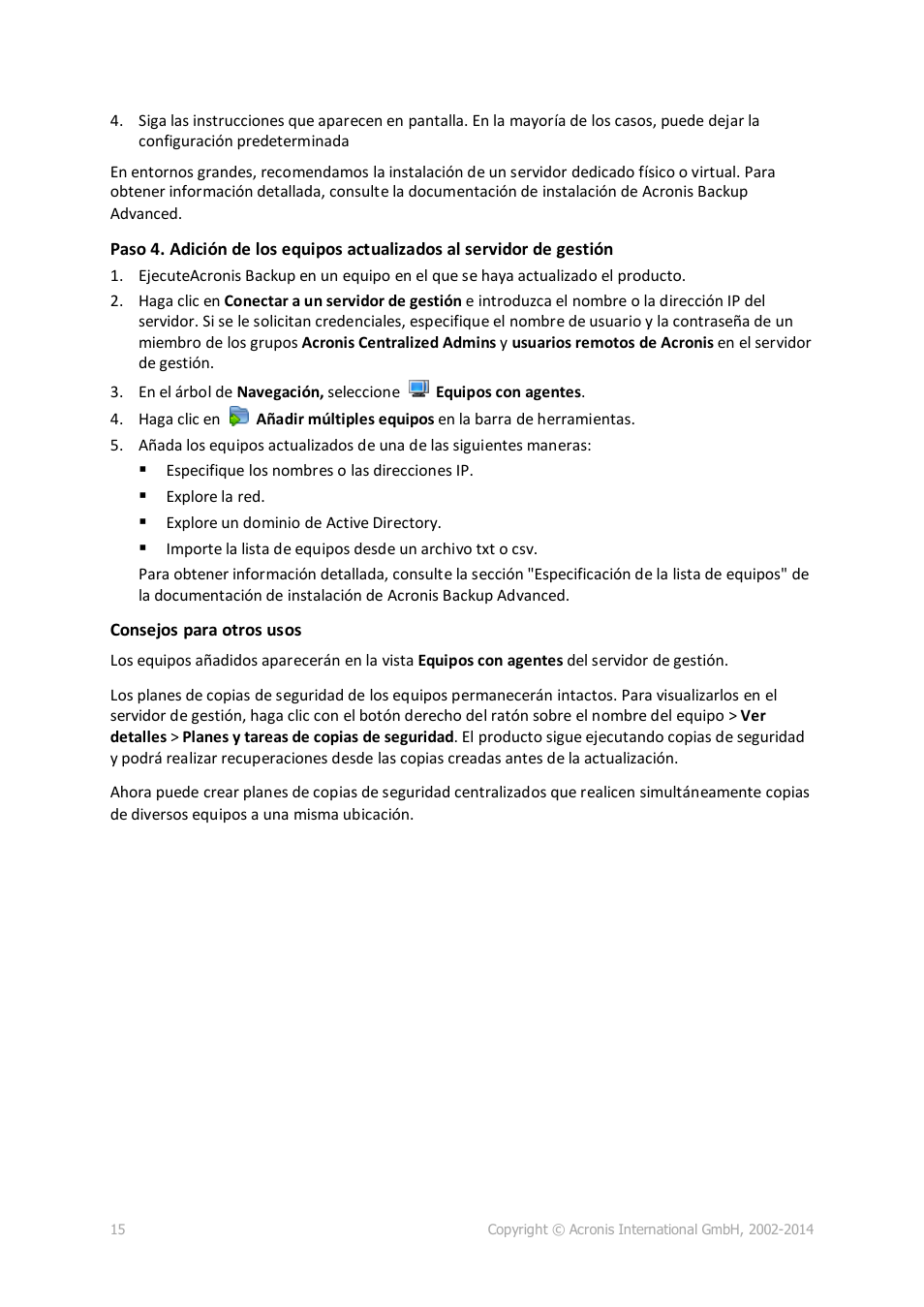 Acronis Backup for PC - Installation Guide User Manual | Page 15 / 19