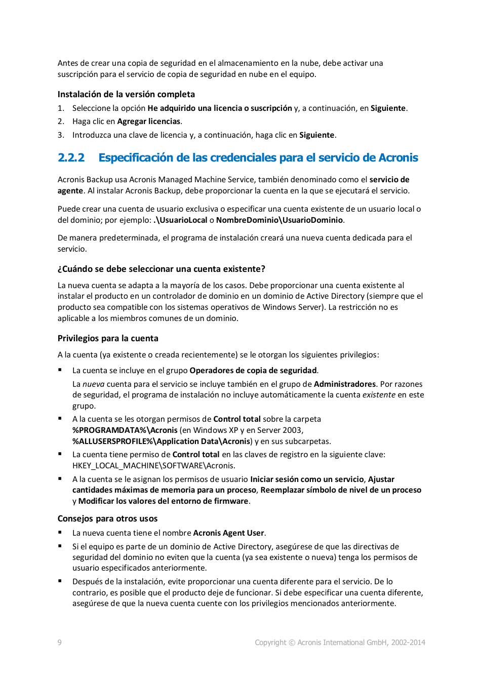 Acronis Backup for PC - Installation Guide User Manual | Page 9 / 19