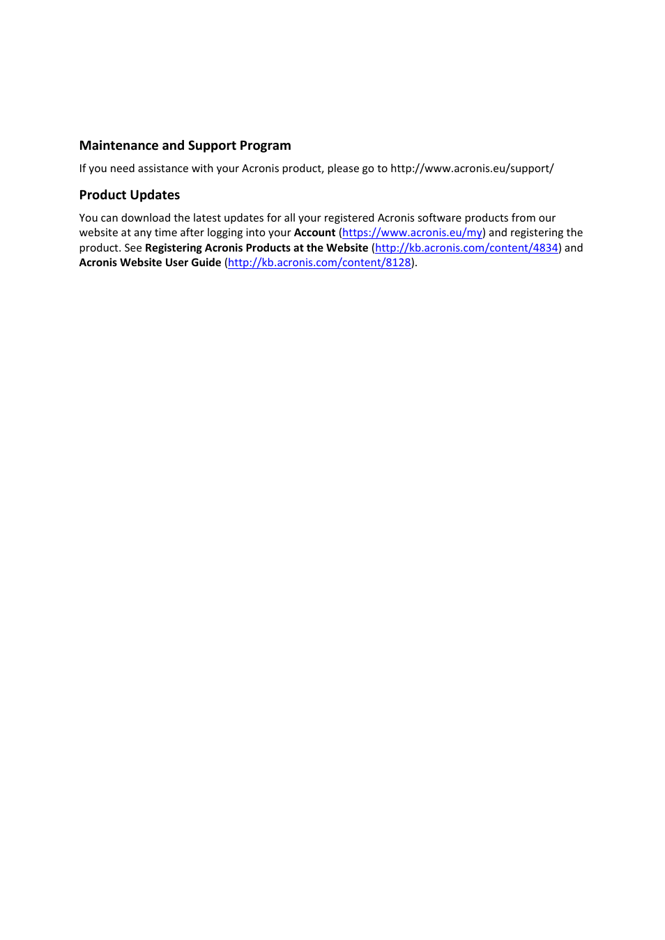 4 technical support | Acronis Disk Director 11 Advanced Workstation - Quick Start Guide User Manual | Page 11 / 11