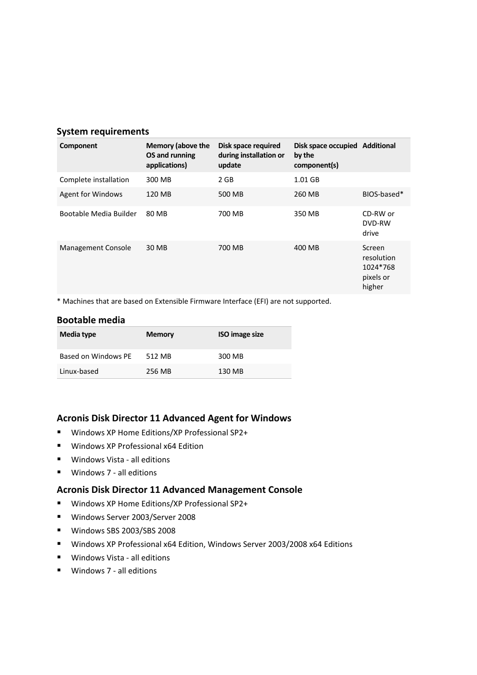 3 installation and operation, 1 system requirements, 2 supported operating systems | Acronis Disk Director 11 Advanced Workstation - Quick Start Guide User Manual | Page 6 / 11