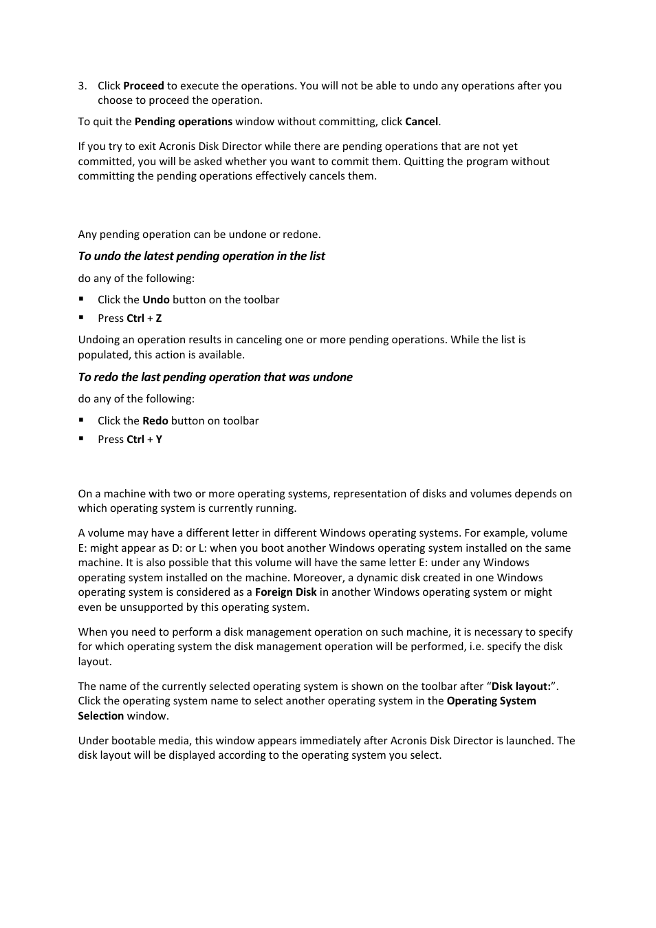Undoing pending operations, 2 disk layout | Acronis Disk Director 11 Advanced Workstation - User Guide User Manual | Page 25 / 93
