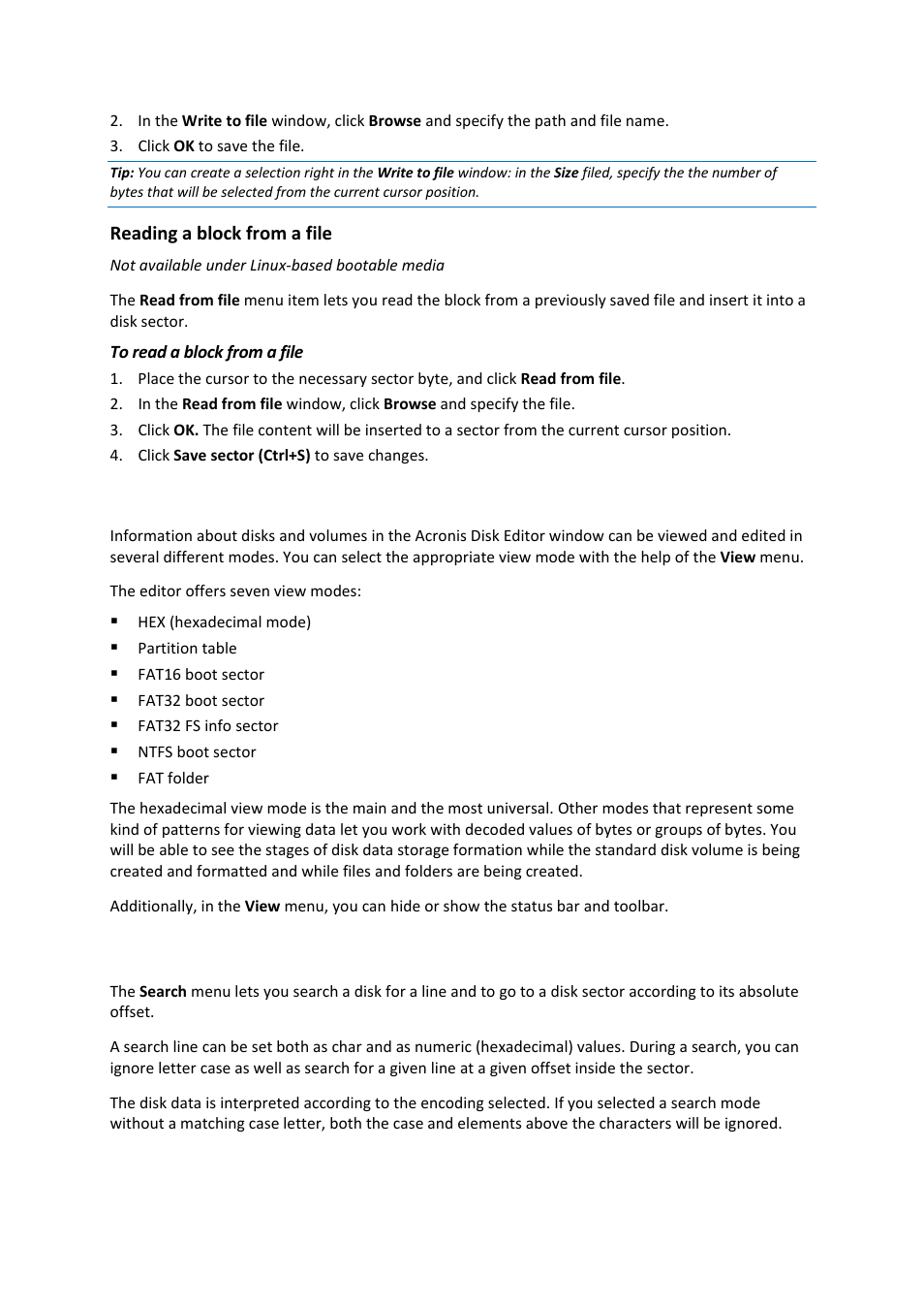 View, Search, 4 view | 5 search | Acronis Disk Director 11 Advanced Workstation - User Guide User Manual | Page 73 / 93