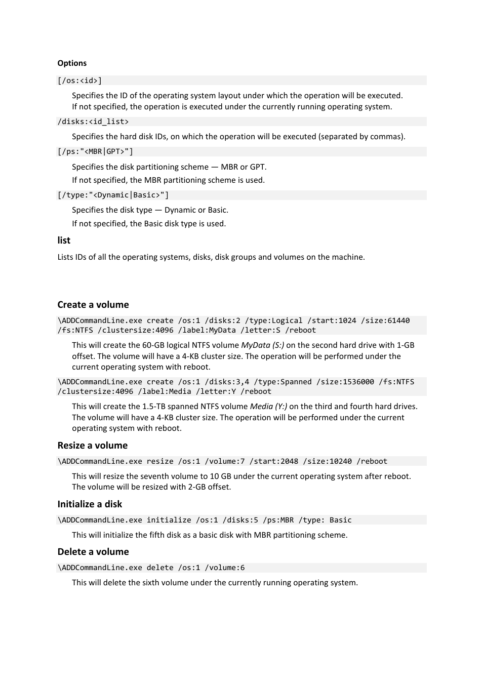 2 usage examples, Usage examples | Acronis Disk Director 11 Advanced Workstation - User Guide User Manual | Page 80 / 93
