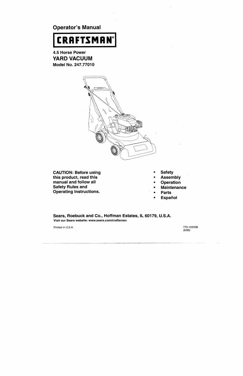 Bolens 247.77010 User Manual | 60 pages