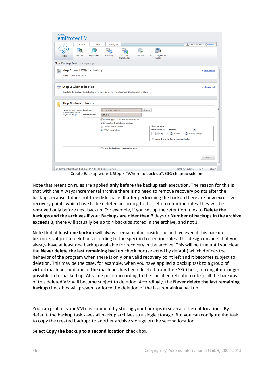 Acronis Backup for VMware 9 - User Guide User Manual | Page 36 / 123