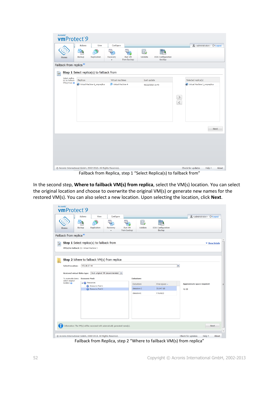 Acronis Backup for VMware 9 - User Guide User Manual | Page 52 / 123