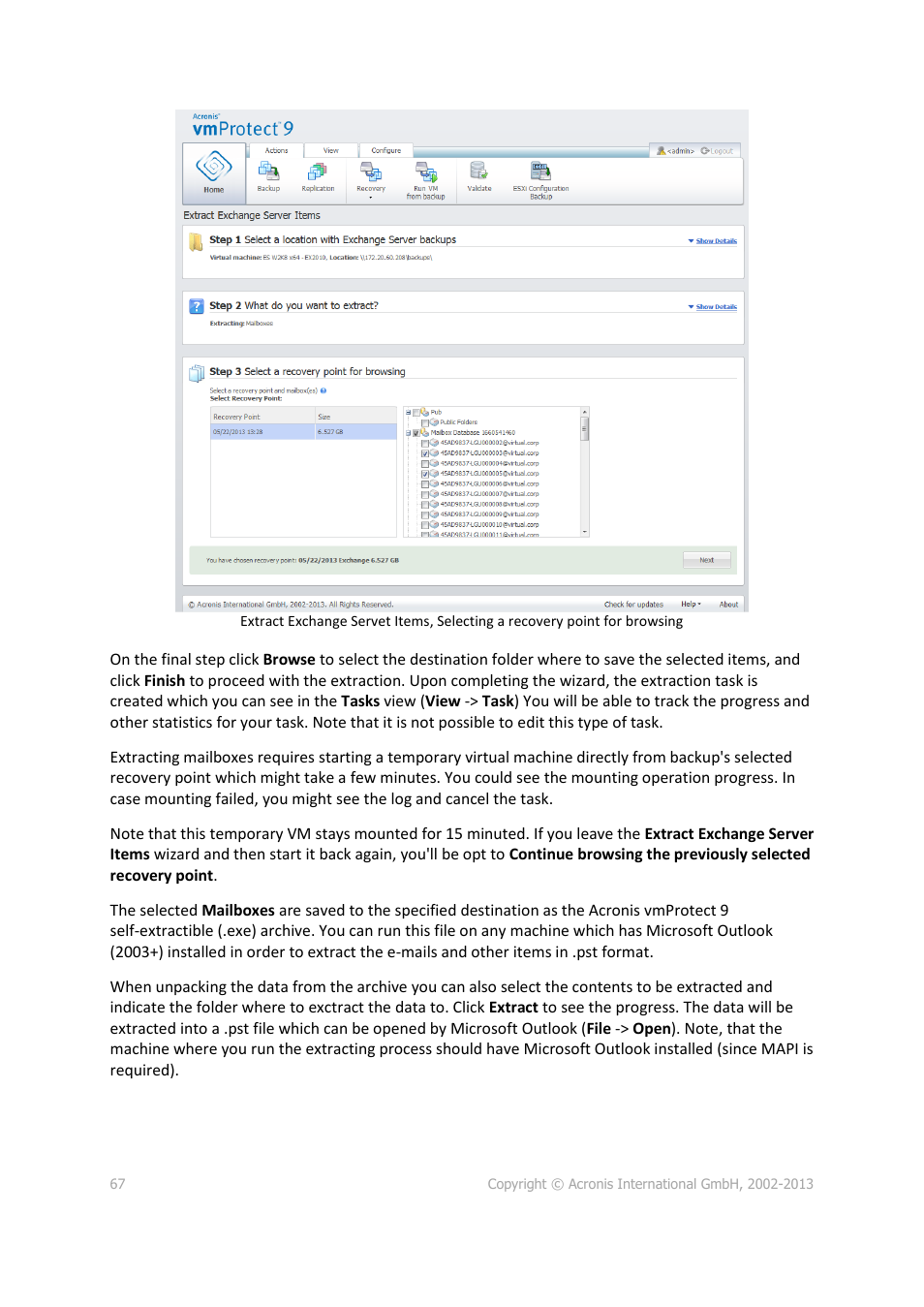 Acronis Backup for VMware 9 - User Guide User Manual | Page 67 / 123