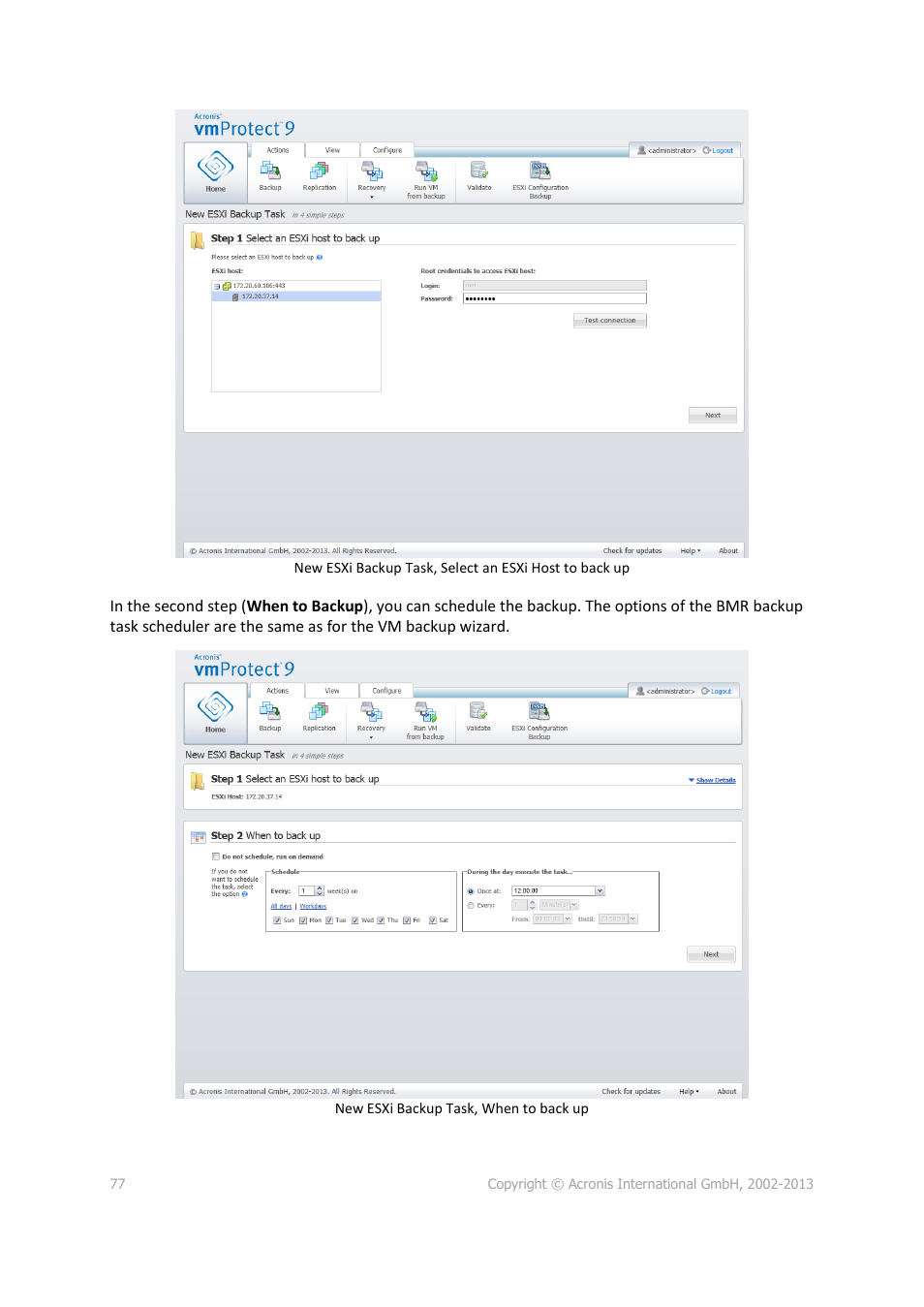 Acronis Backup for VMware 9 - User Guide User Manual | Page 77 / 123
