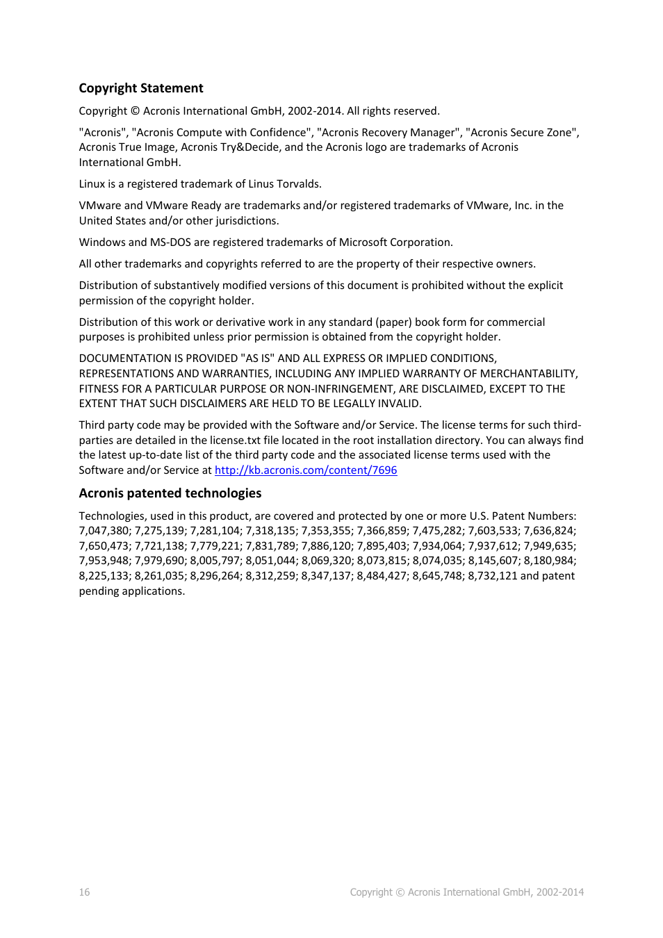 Acronis True Image for Mac - User Guide User Manual | Page 16 / 16