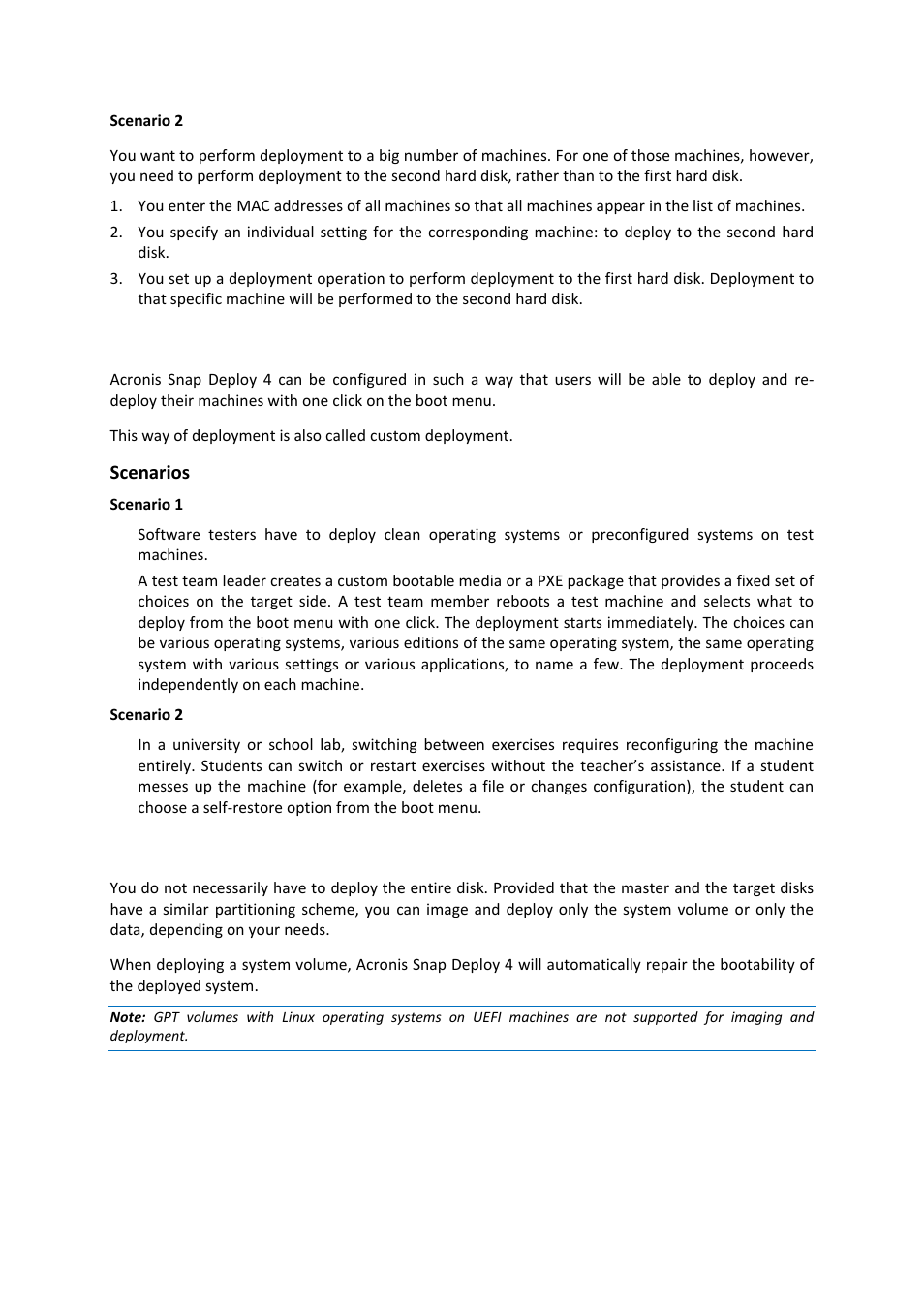 6 user-initiated deployment (custom deployment), 7 deployment of a disk volume and mbr, User-initiated deployment (custom deployment) | Deployment of a disk volume and mbr | Acronis Snap Deploy 4 - User Guide User Manual | Page 10 / 145
