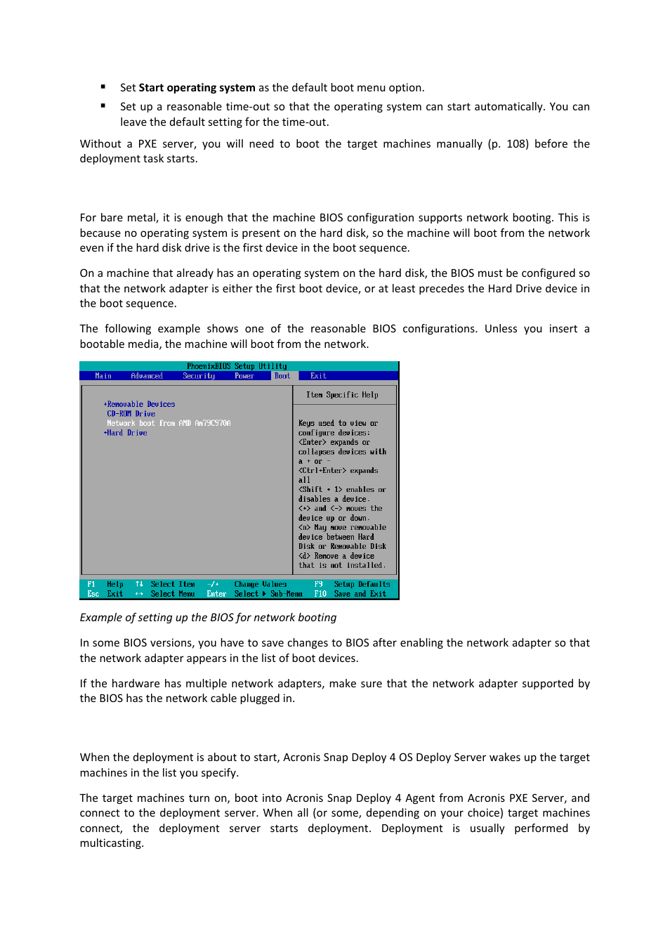 Setting up a machine to boot from pxe, 2 creating the deployment task | Acronis Snap Deploy 4 - User Guide User Manual | Page 103 / 145