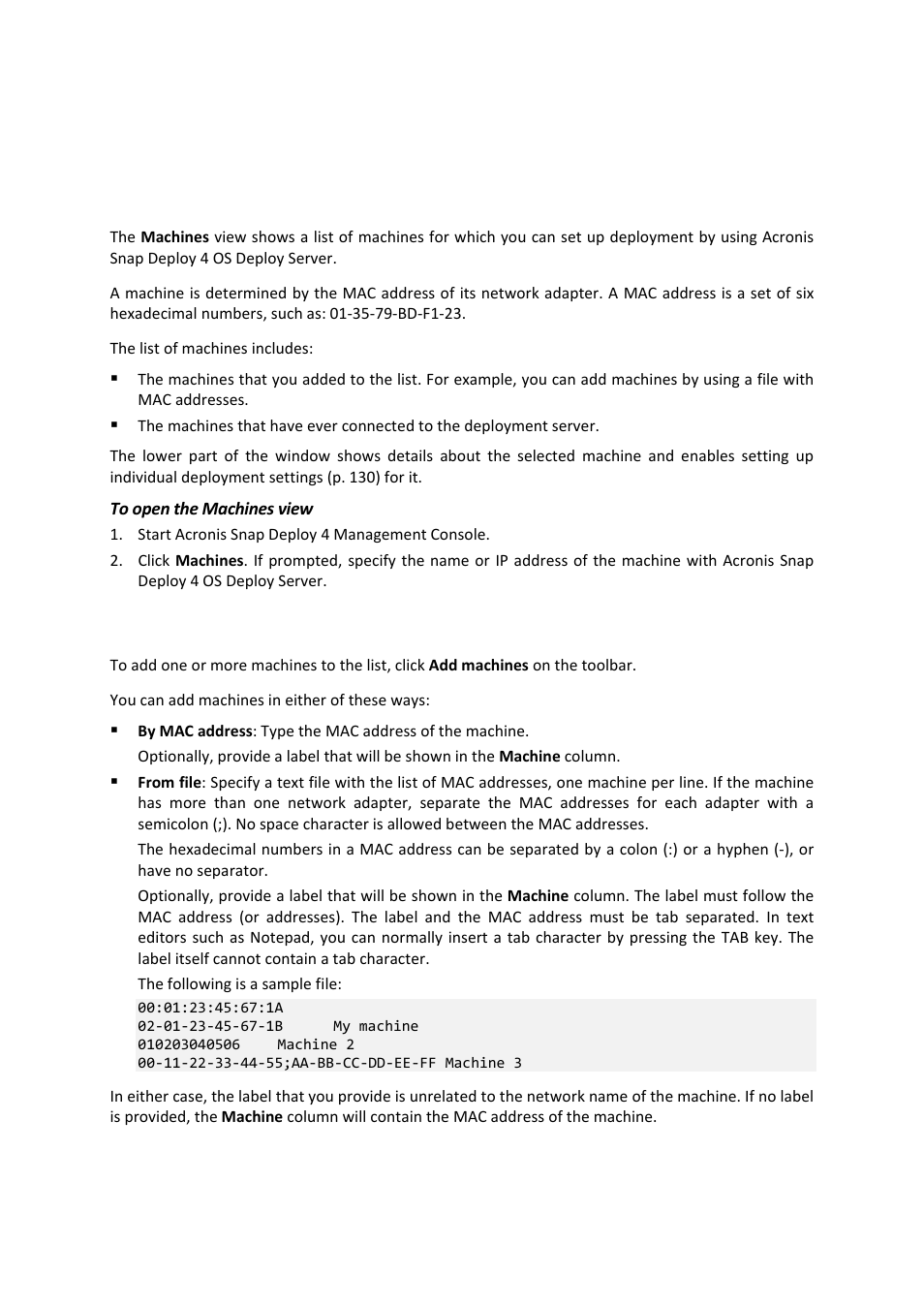 1 adding machines | Acronis Snap Deploy 4 - User Guide User Manual | Page 127 / 145