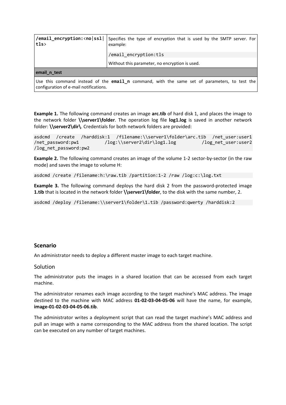 4 usage examples, 2 sample scenarios, 1 deploying images assigned to target machines | Usage examples, Deploying images assigned to target machines | Acronis Snap Deploy 4 - User Guide User Manual | Page 142 / 145