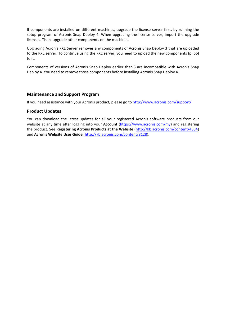 7 technical support | Acronis Snap Deploy 4 - User Guide User Manual | Page 19 / 145
