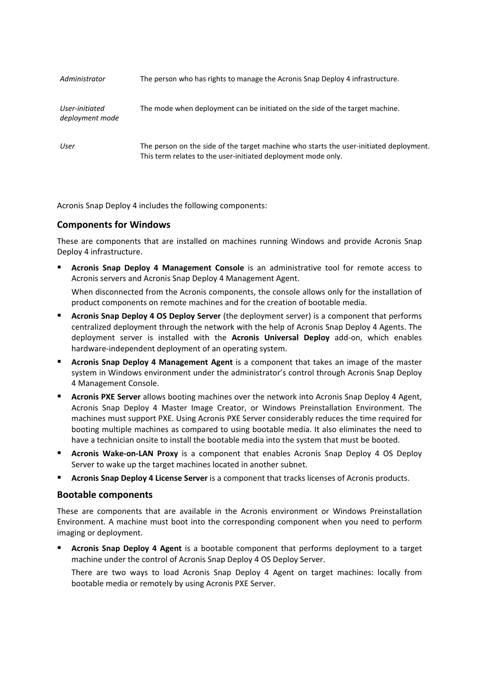 2 components | Acronis Snap Deploy 4 - User Guide User Manual | Page 21 / 145