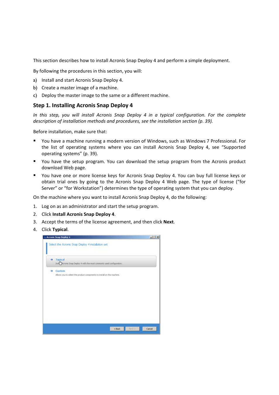 3 getting started with acronis snap deploy 4, Getting started with acronis snap deploy 4 | Acronis Snap Deploy 4 - User Guide User Manual | Page 29 / 145