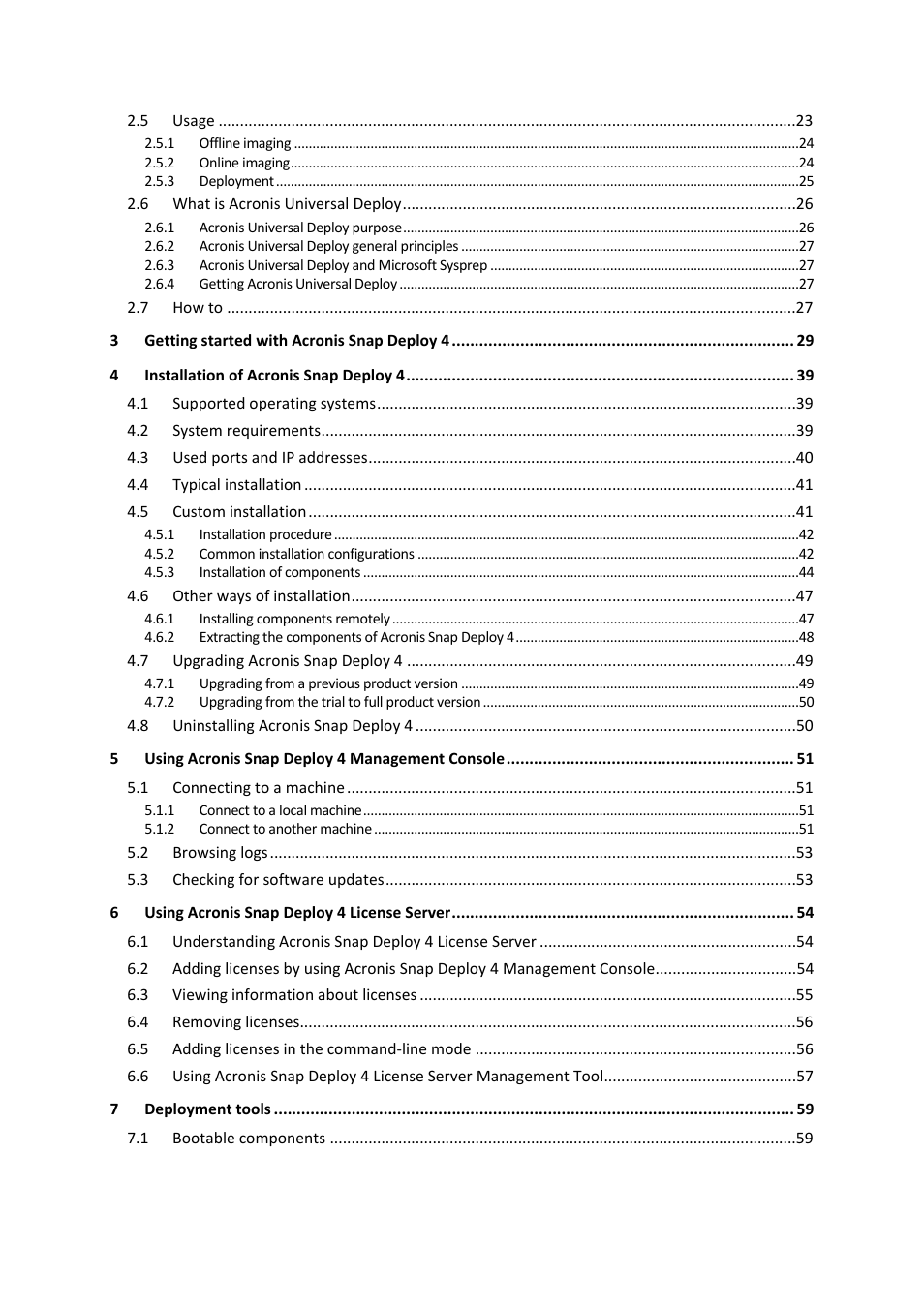 Acronis Snap Deploy 4 - User Guide User Manual | Page 4 / 145