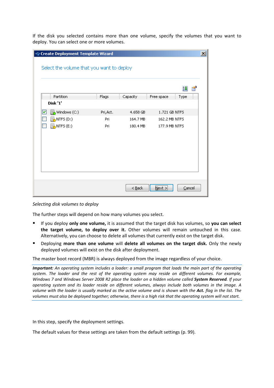 3 deployment settings | Acronis Snap Deploy 4 - User Guide User Manual | Page 85 / 145
