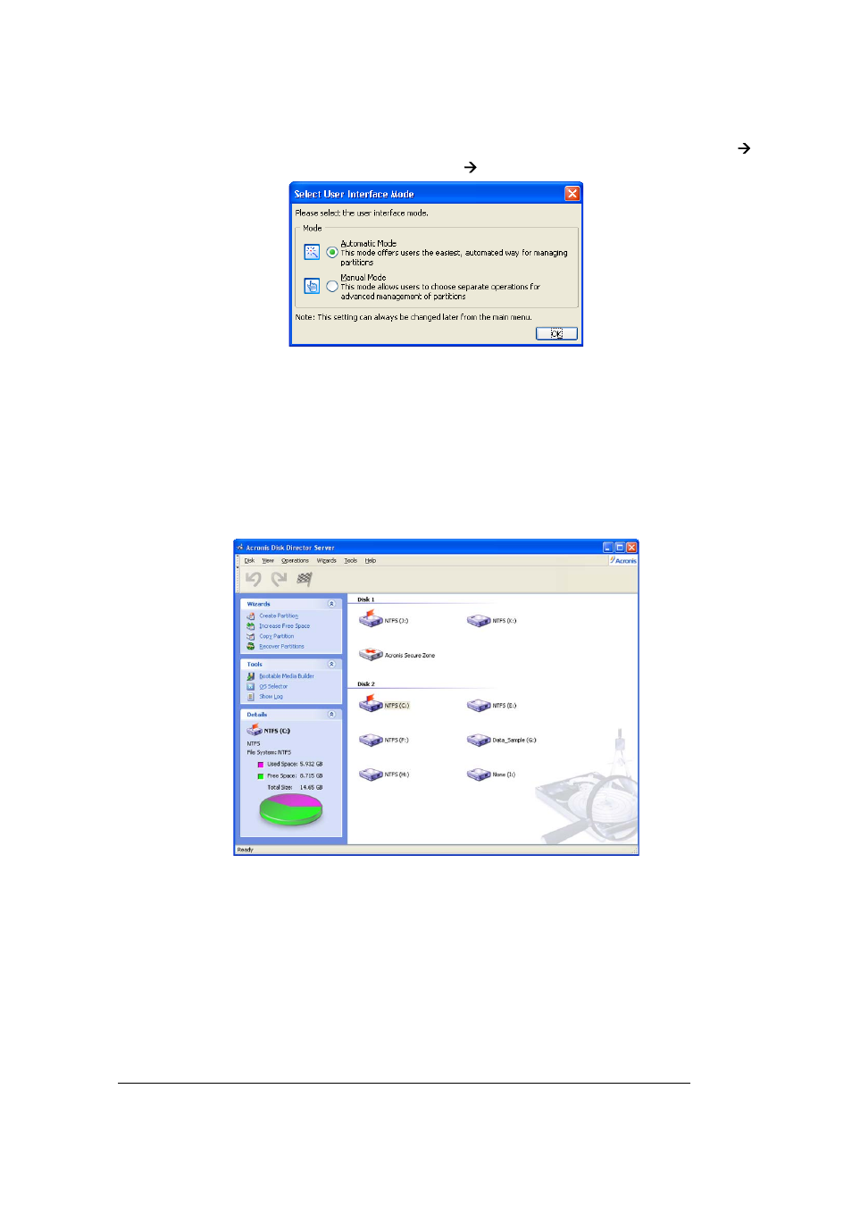 2 acronis disk director server main window, Cronis, Irector | Erver, Indow | Acronis Disk Director Server 10.0 - User Guide User Manual | Page 13 / 97