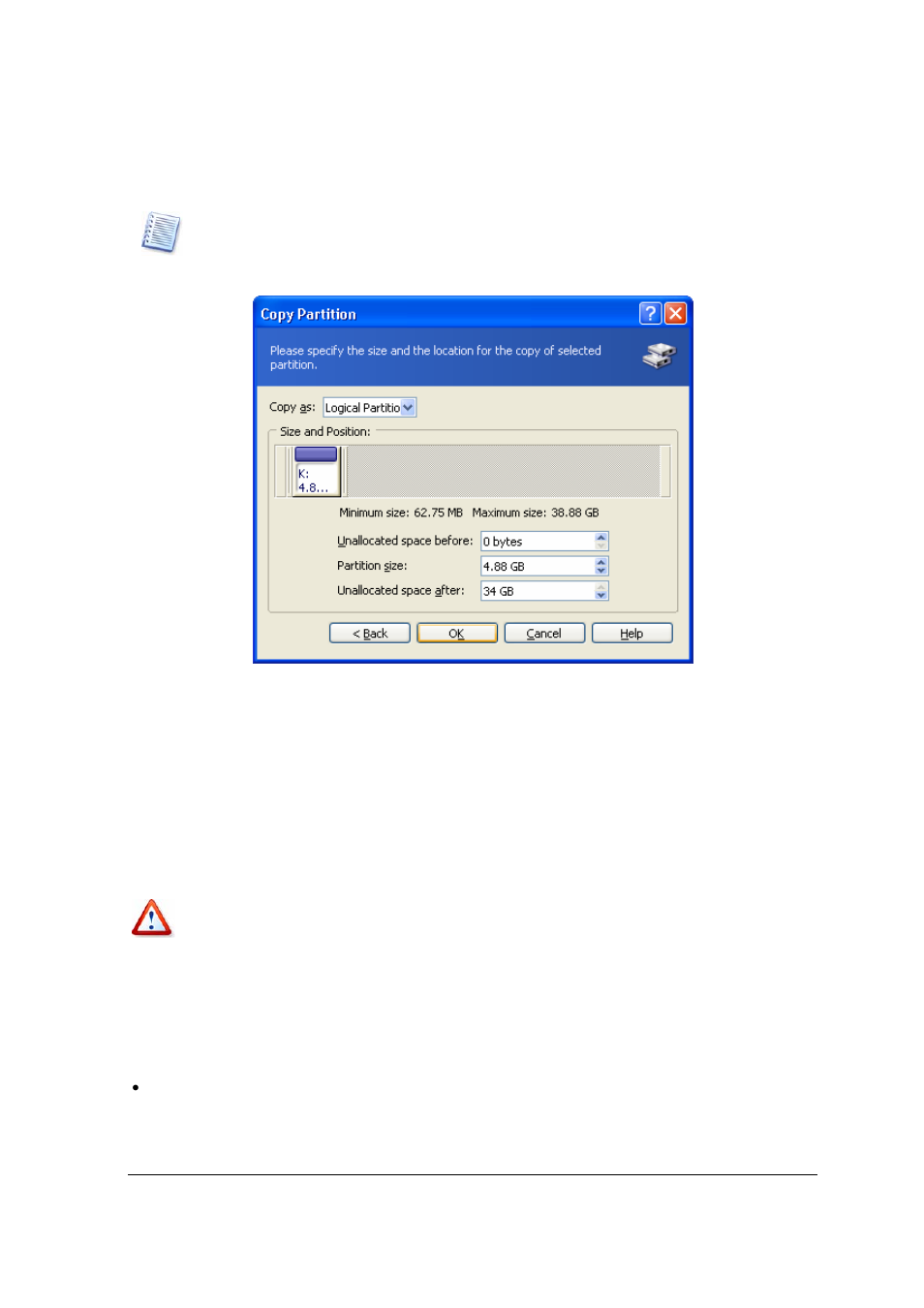 3 moving a partition to unallocated disk space | Acronis Disk Director Server 10.0 - User Guide User Manual | Page 40 / 97