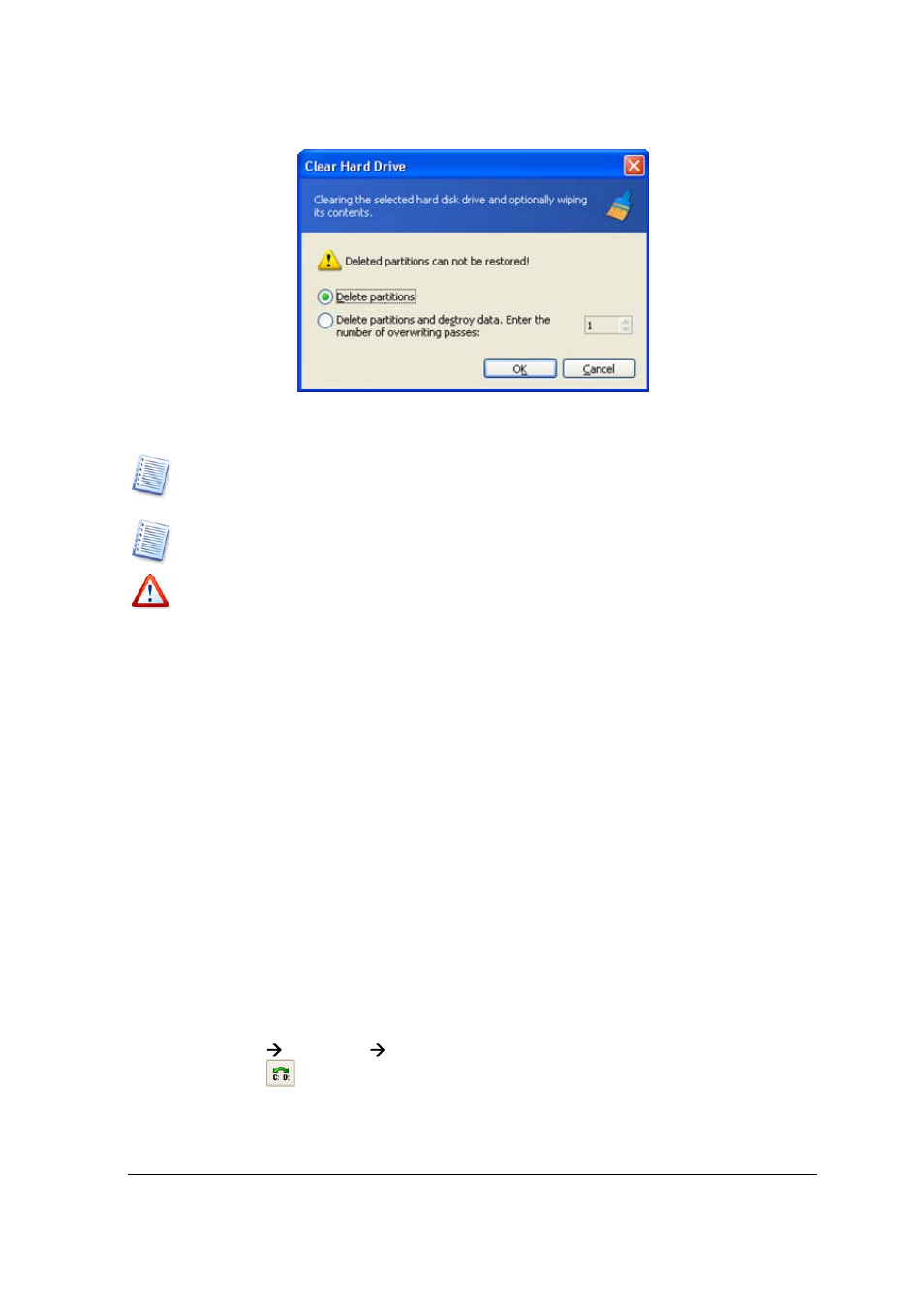 2 additional partition operations, 1 changing partition letter, Dditional | Artition, Perations | Acronis Disk Director Server 10.0 - User Guide User Manual | Page 56 / 97