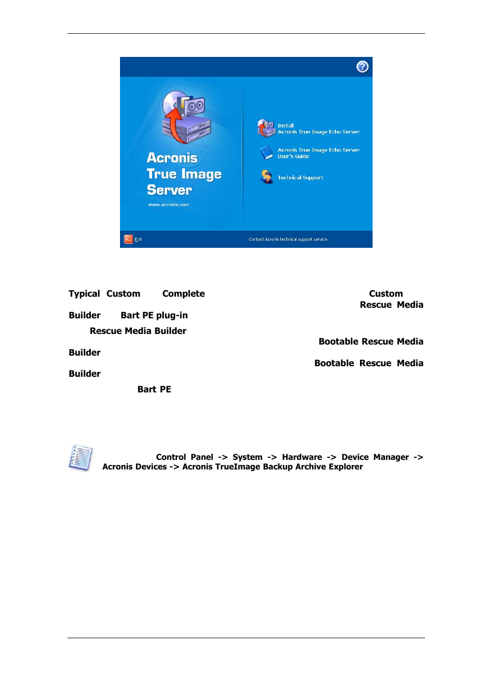 1 installation of acronis true image echo server, 2 acronis universal restore installation | Acronis True Image Echo Server for Windows - User Guide User Manual | Page 13 / 117