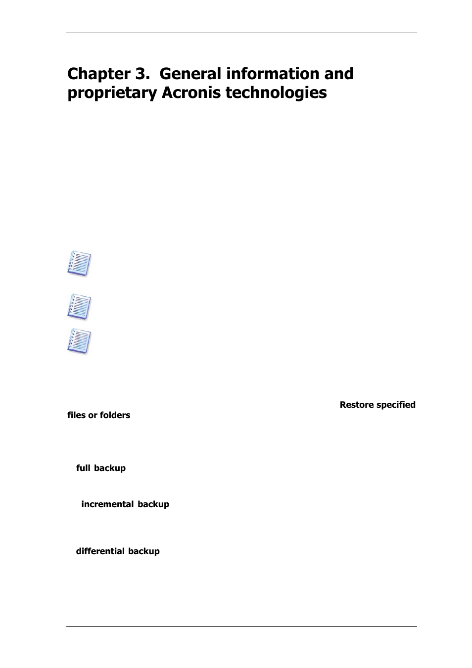 2 full, incremental and differential backups | Acronis True Image Echo Server for Windows - User Guide User Manual | Page 15 / 117