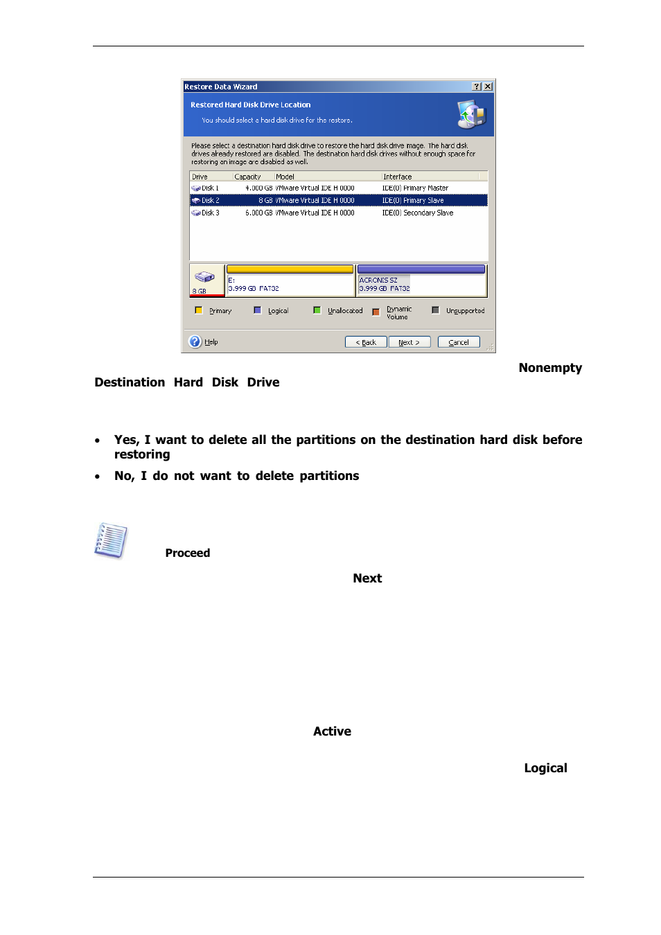 6 changing the restored partition type | Acronis True Image Echo Server for Windows - User Guide User Manual | Page 51 / 117
